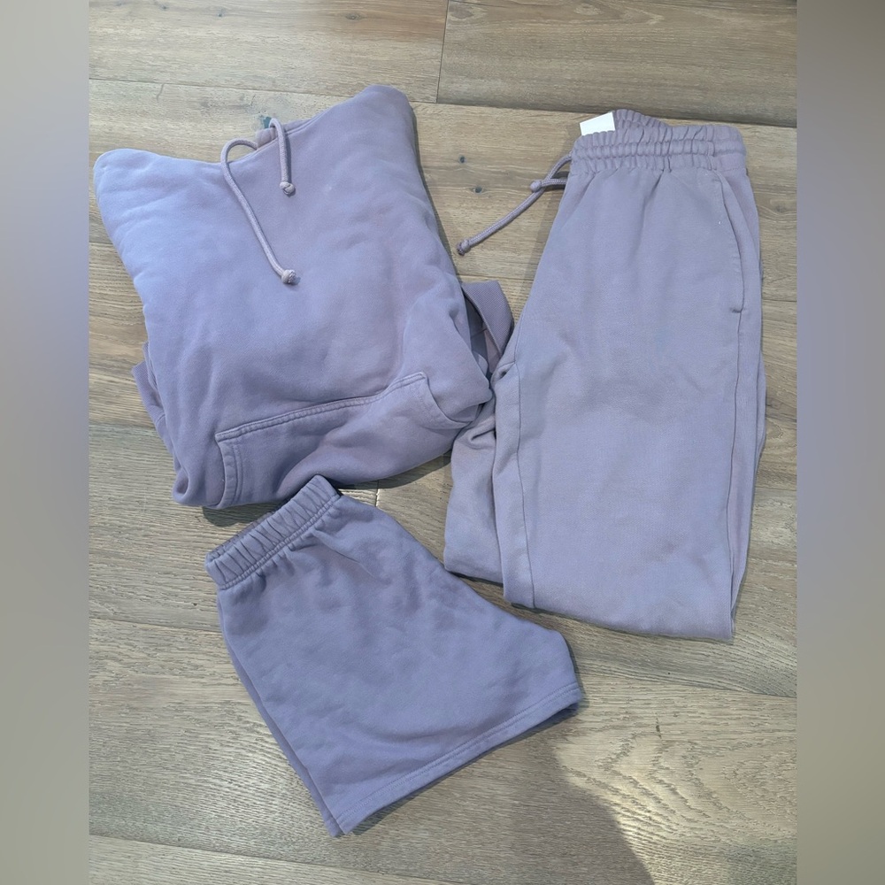 Aritzia Purple Sweatfleece set